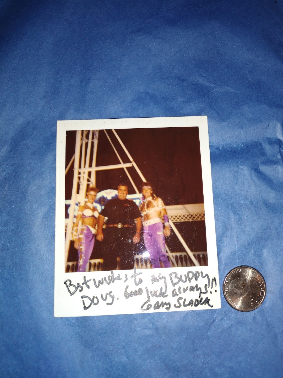 Autographed Polaroid wheel of death Gary sladek