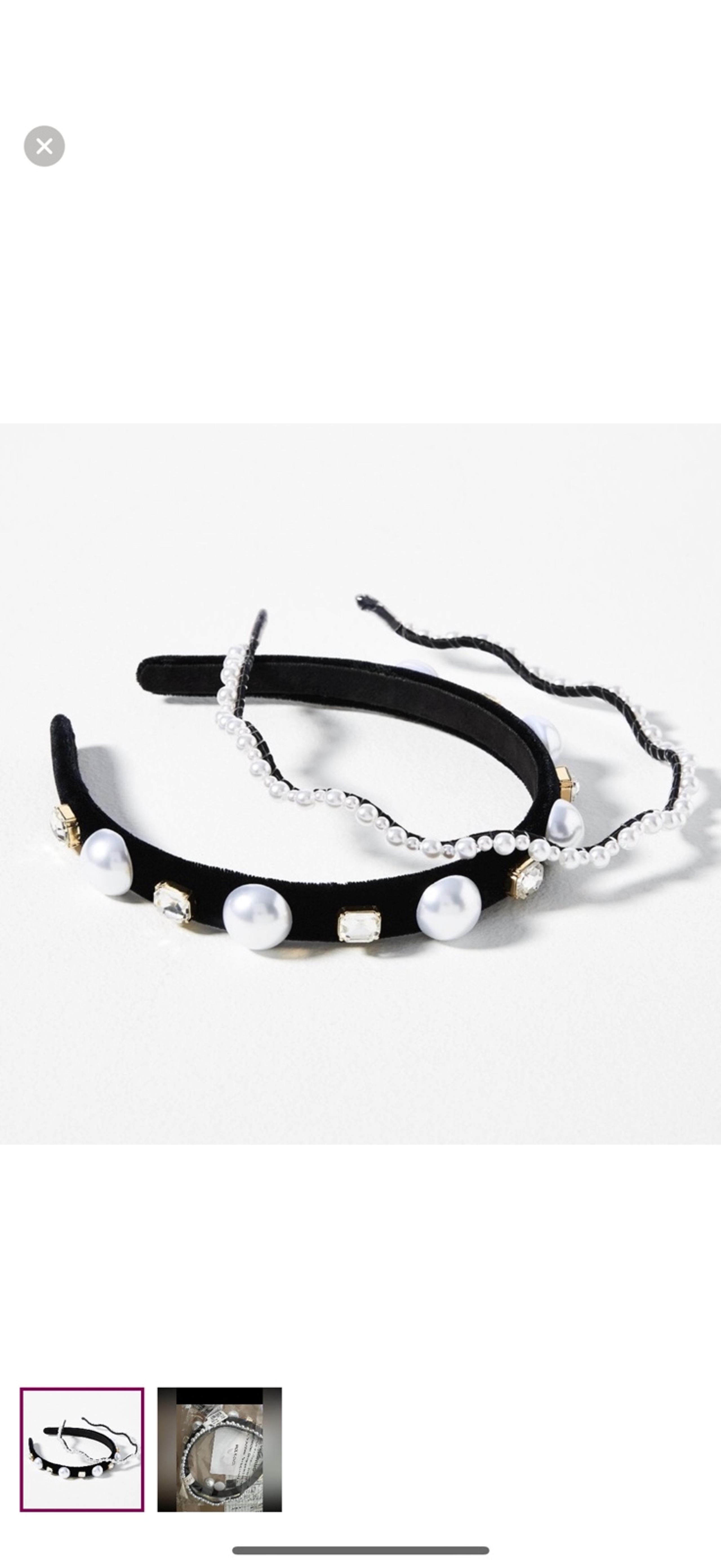 Anthropologie pearl headbands set of two