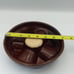 Mar Crest Daisy Dot Oven Proof Stoneware Bean Pot with Lid & Warmer Brown USA
