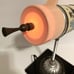 Handcrafted Found Object Lamp - Pink Poodle Thermos Rocket