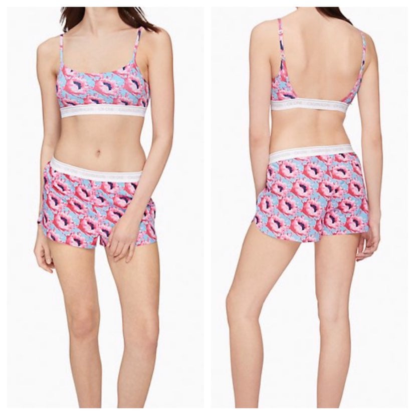 Calvin Klein Bralette and shorts set