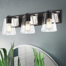 MOTINI 3-Light Bathroom Vanity Light Fixture Wall Sconce Lighting Black and…