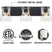 MOTINI 3-Light Bathroom Vanity Light Fixture Wall Sconce Lighting Black and…