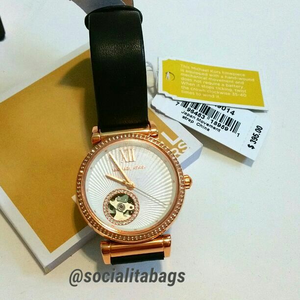 Michael Kors watch leather rose gold