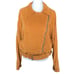 Free People Slouchy Dolman Corduroy Moto Jacket Sz Large Caramel Burnt Orange