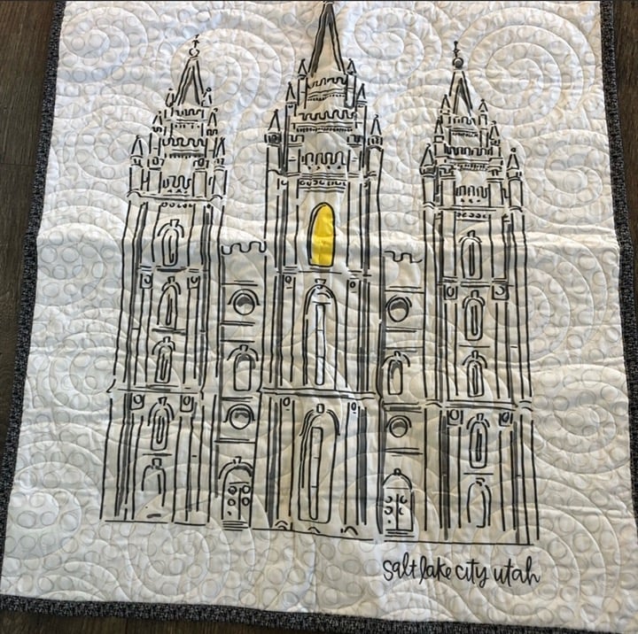 NWOT LDS Christian Religious Wall Quilt Hanging Tapestry