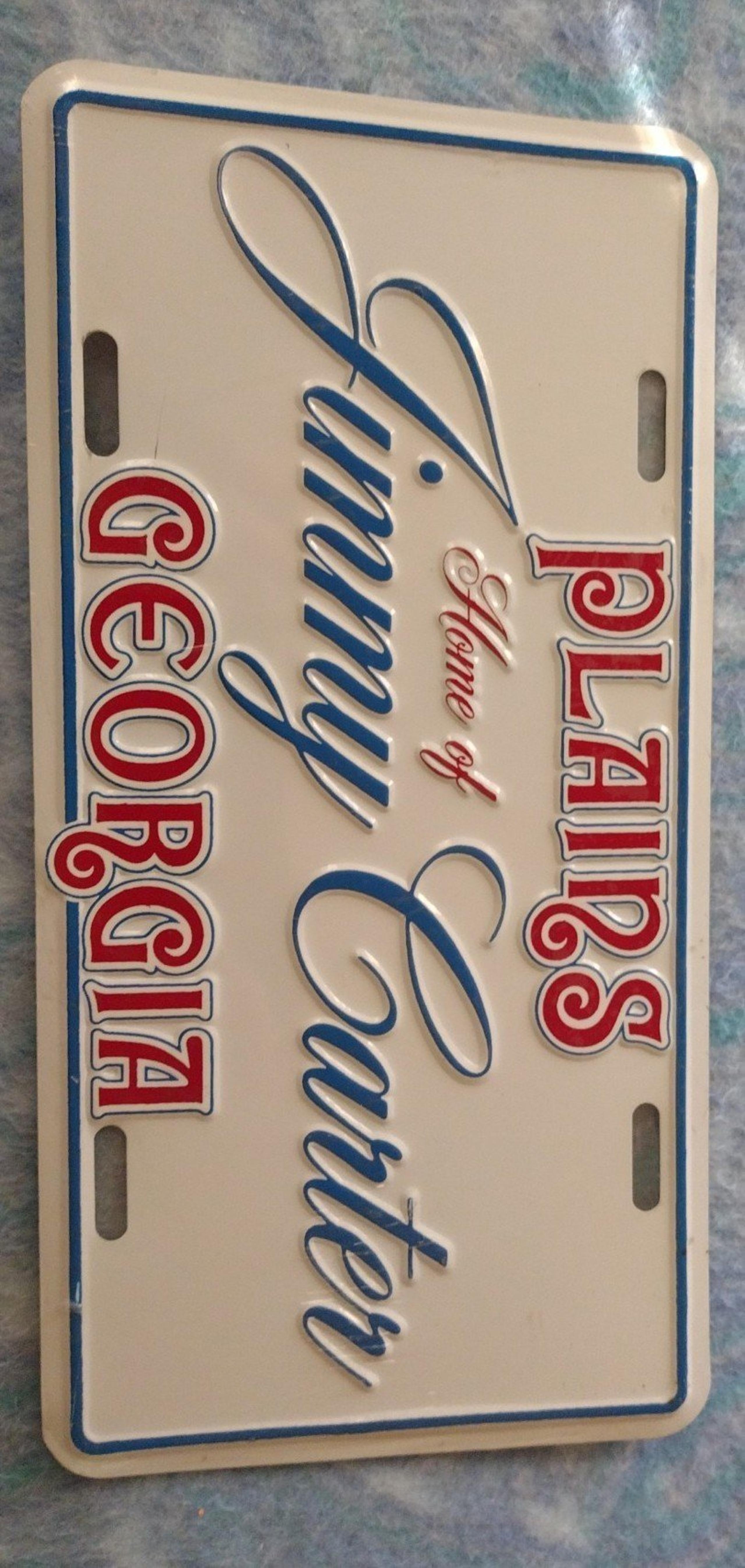 Plains Georgia Home of Jimmy Carter Booster License Plate USA President