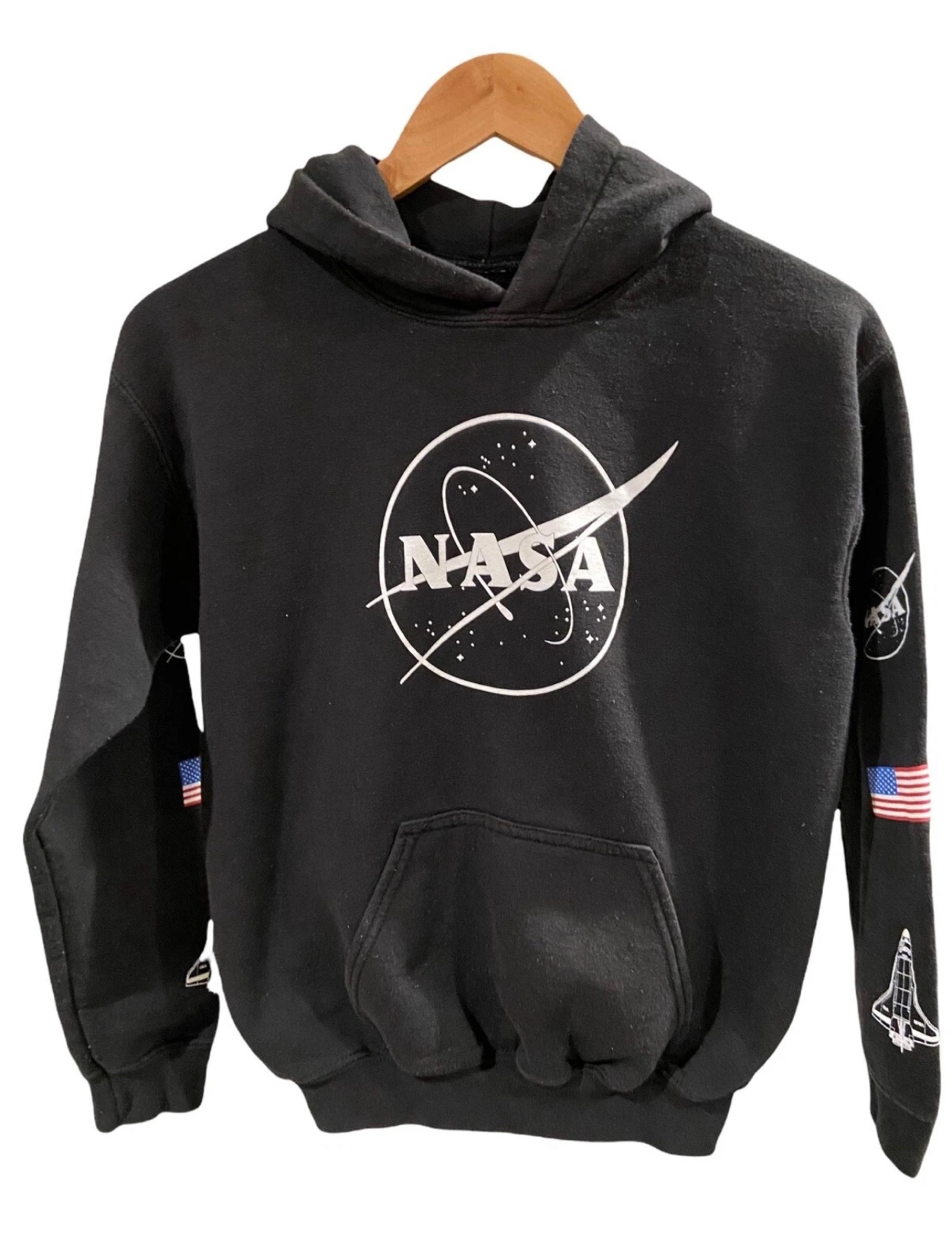 Neon Riot Nasa Hoodie Sweatshirt Black Boys Size Large 11-12