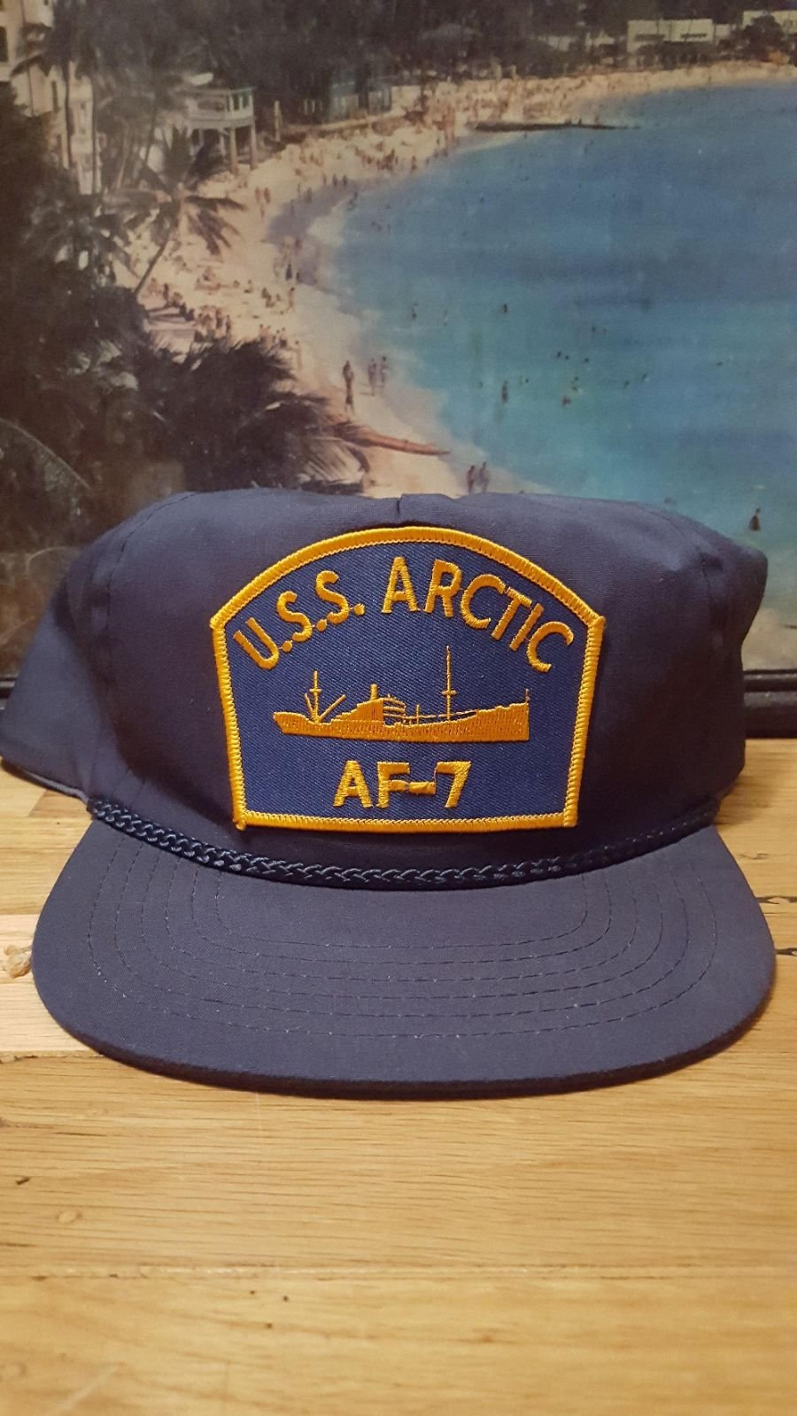 U.S.S. ARCTIC AF-7 Navy WWII Marines HAT