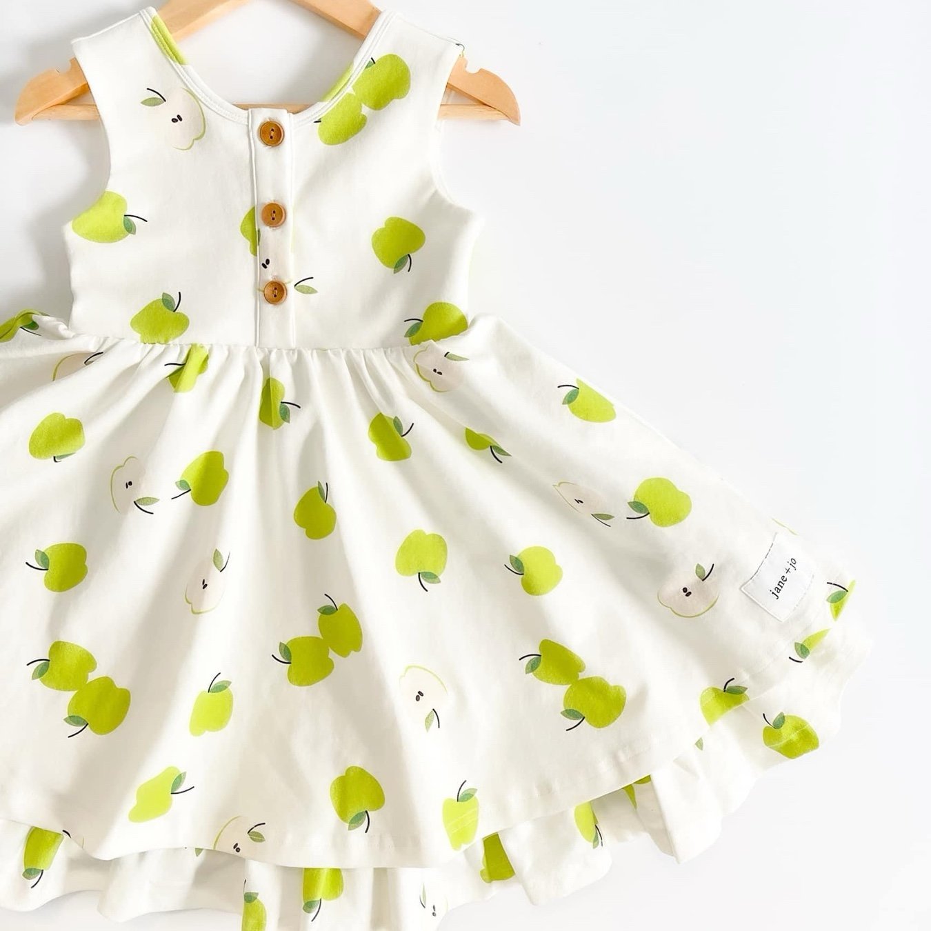 Jane + Jo NWOT Green Apples Dress
