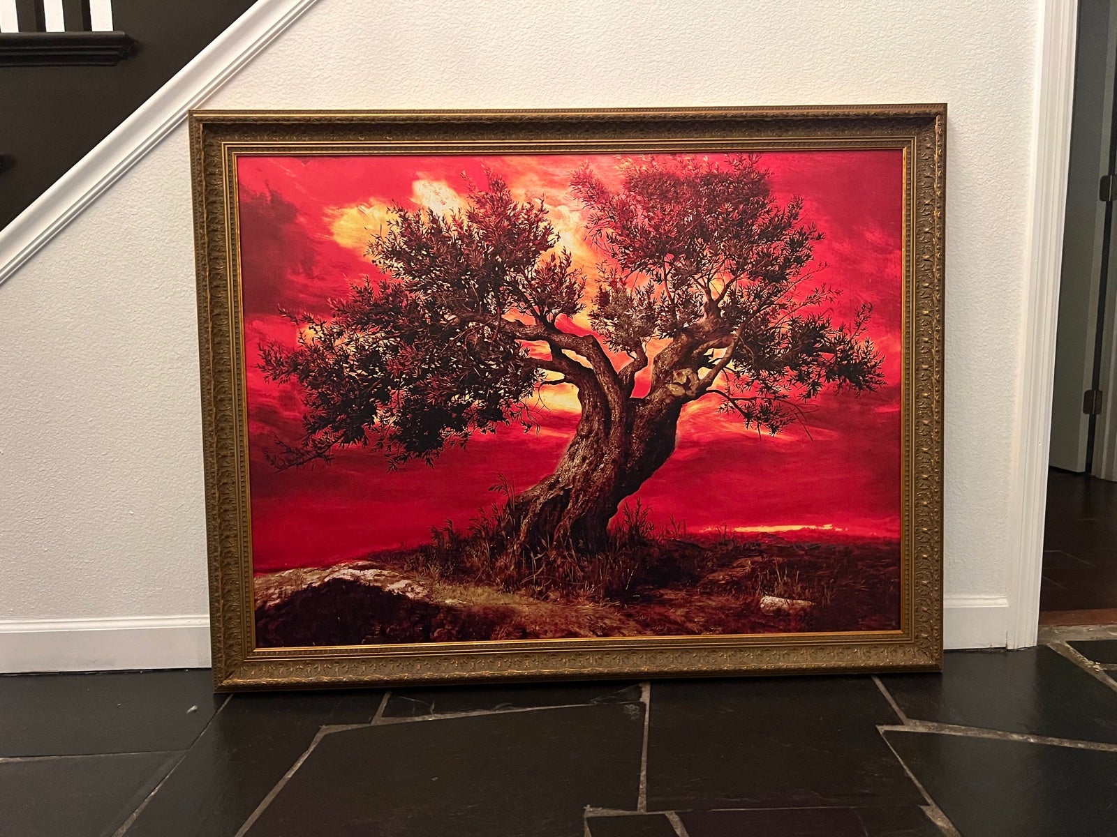 Hand Painted Olive Tree Print