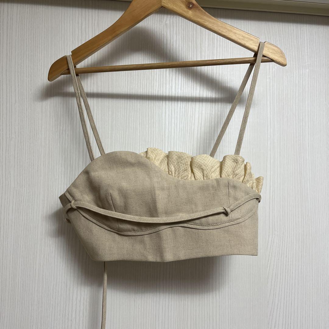 ン 大人気 新品 ノ MULTI Eaphi WAY BUSTIER FRILL トップス