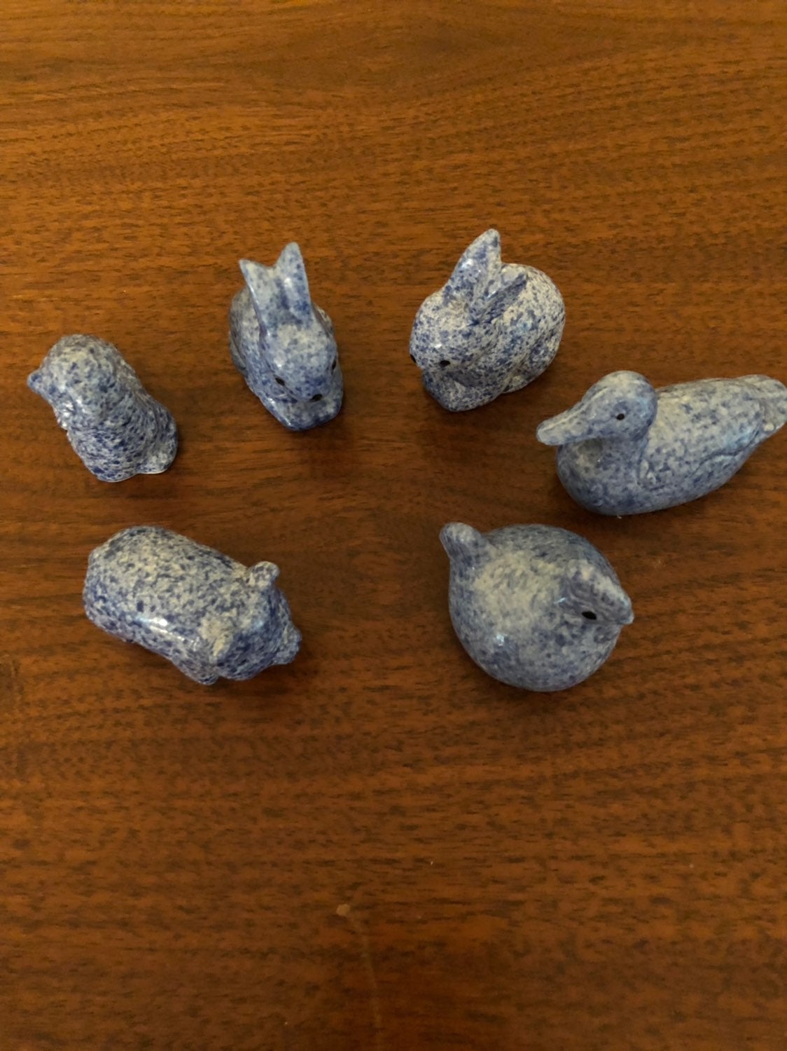 1984 Rare Blue Enesco Set. Pig Chicken