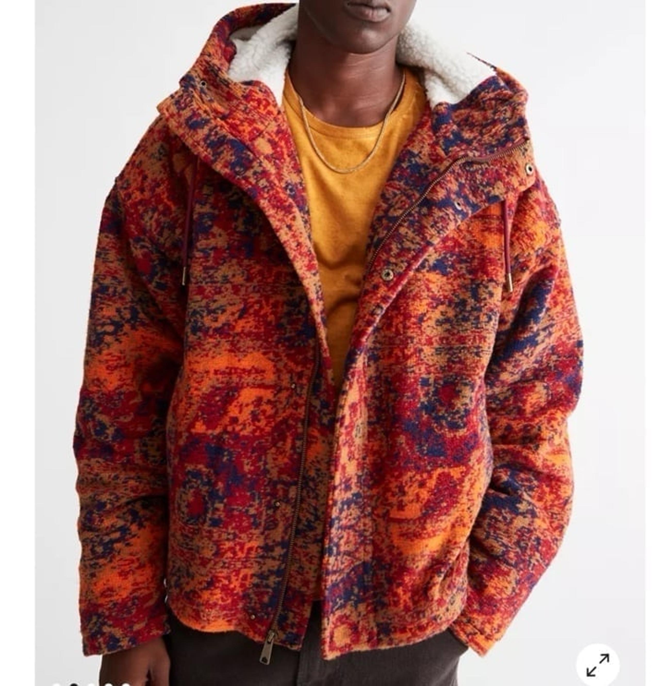 BDG River Jacquard Hooded Jacket Urban Outfitters Size Small Men’s