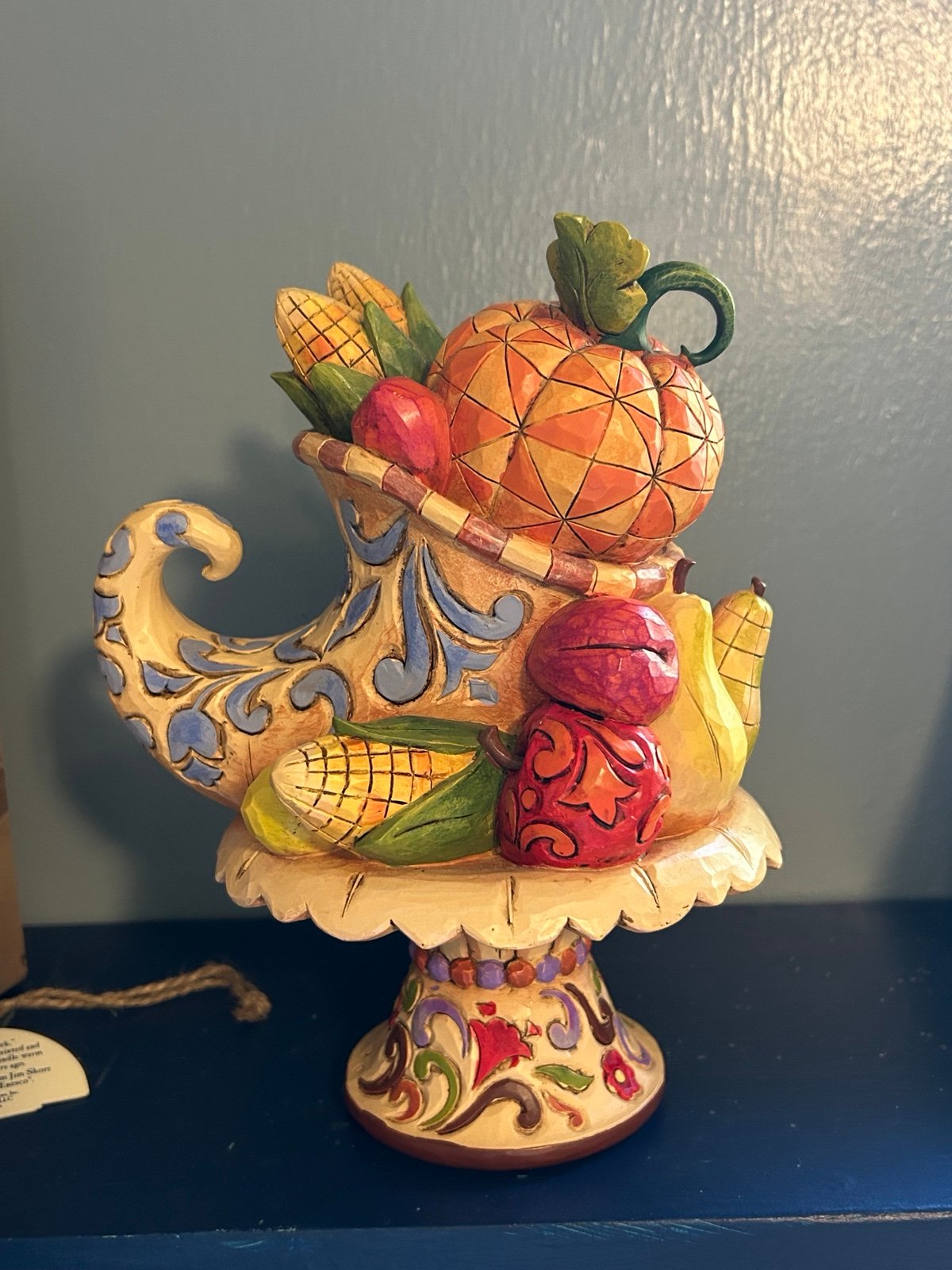 Jim Shore “Cornucopia of Plenty” Harvest Pedestal 4015695 Heartwood Creek 2008