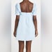 Amanda Uprichard Ariana Dress Powder Blue Mini Puff Sleeve size small