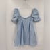 Amanda Uprichard Ariana Dress Powder Blue Mini Puff Sleeve size small