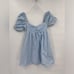 Amanda Uprichard Ariana Dress Powder Blue Mini Puff Sleeve size small