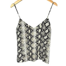 L’AGENCE Jane Spaghetti Strap 100% Silk Top in Riverbank Paloma Size XSmall NWT