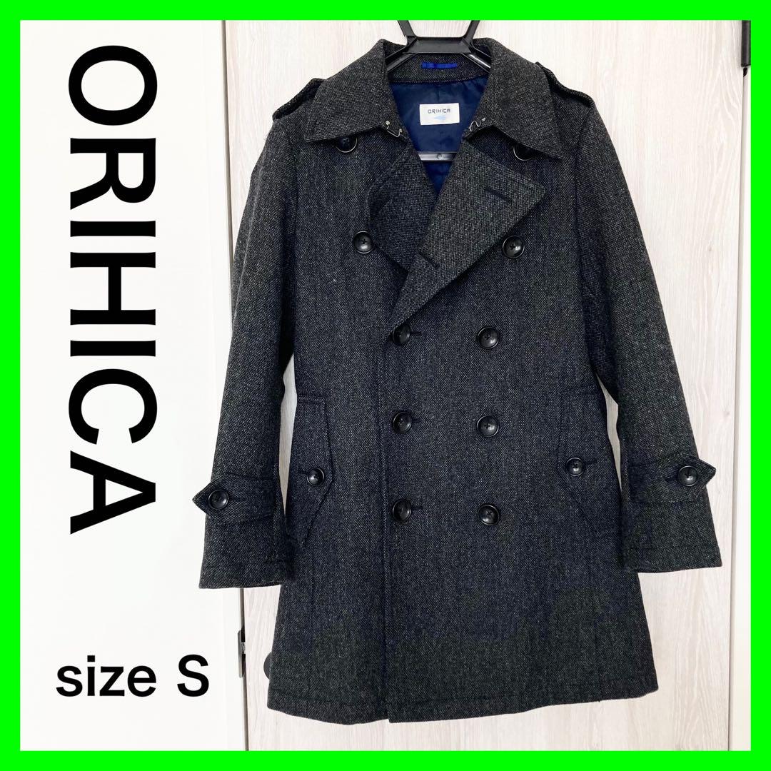 ORIHICA Men's Peacoat Outer Coat Business S Dark Gray