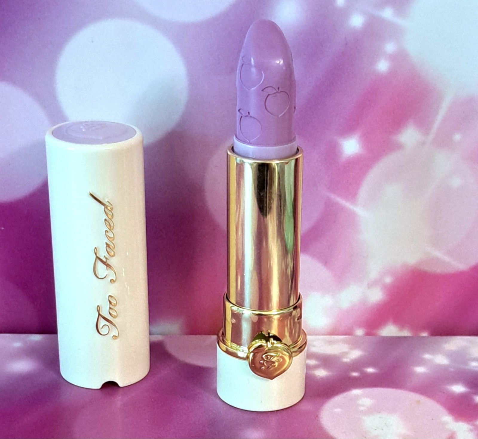 Too Faced Peach Kiss Moisture Matte Lipstick Butterfly lavender