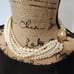 Vintage Carole Faux Pearl Torsade Choker Necklace with Decorative Clasp