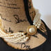 Vintage Carole Faux Pearl Torsade Choker Necklace with Decorative Clasp