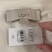 Ann Taylor Loft oriental metallic jacquard ivory sweatshirt size XS
