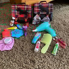 American girl sized first aid kit and toiletrie kit