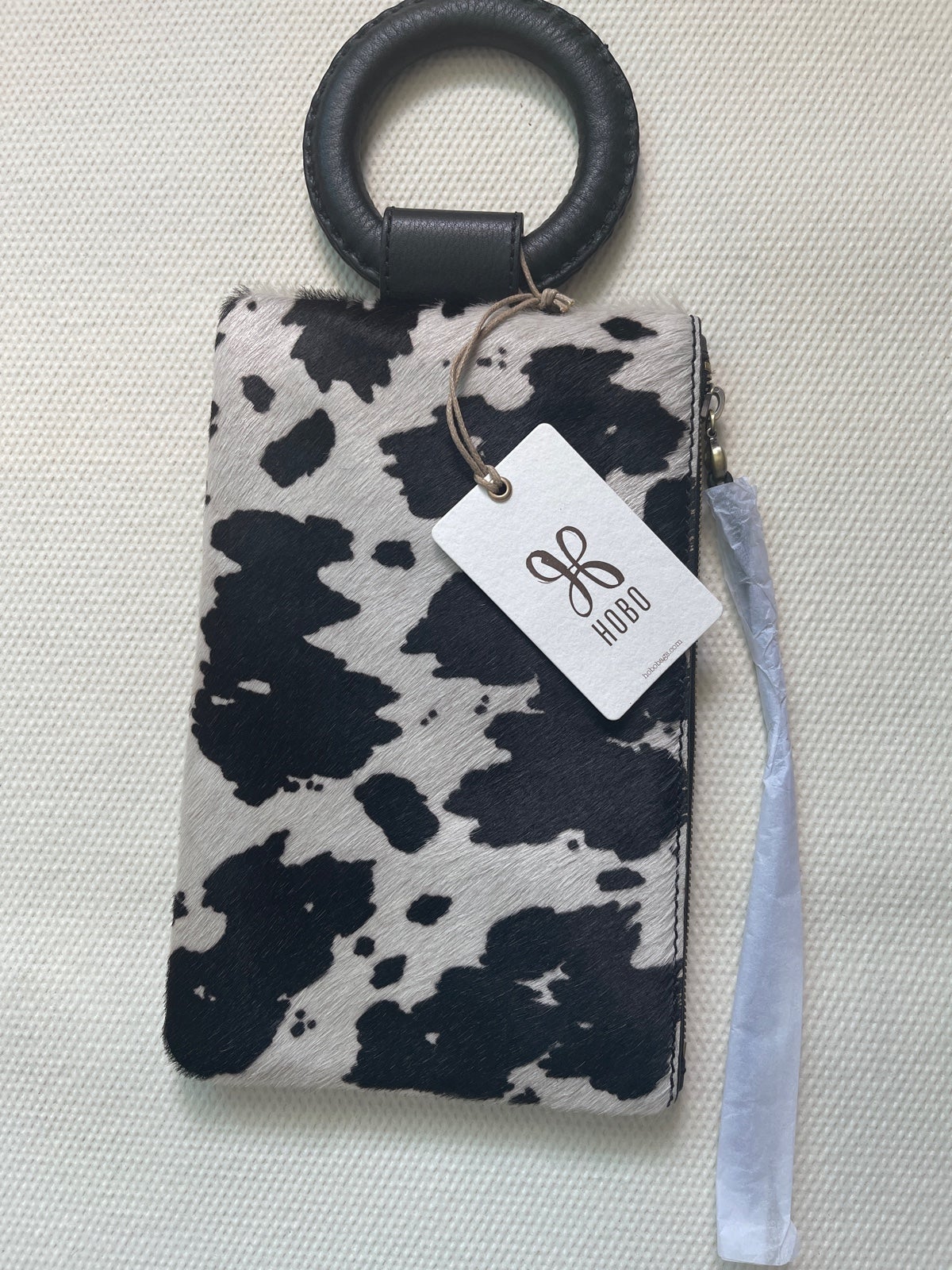 HOBO Wristlet Wallet Leather Haircalf