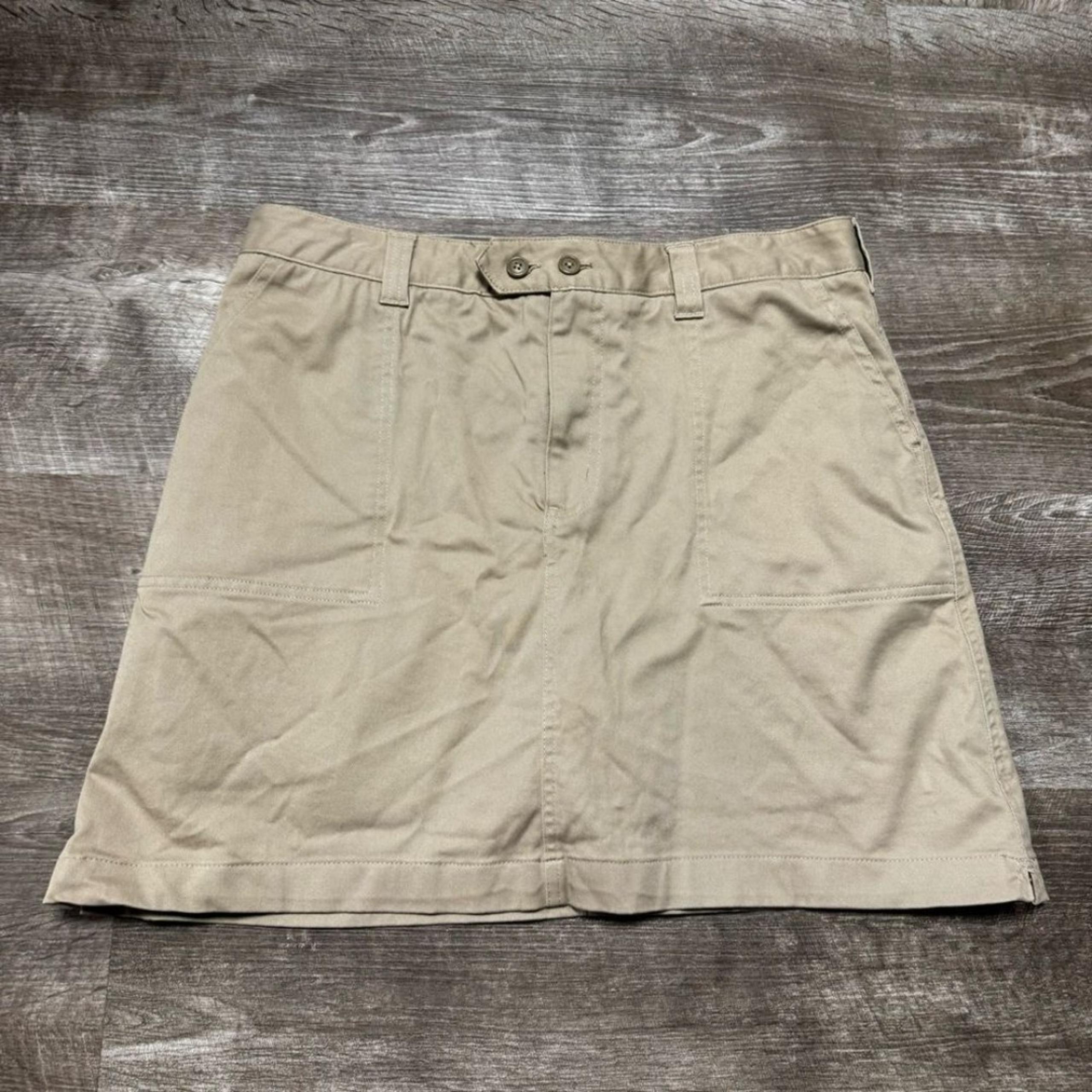 Lands End Khaki Mini Skirt Size 10