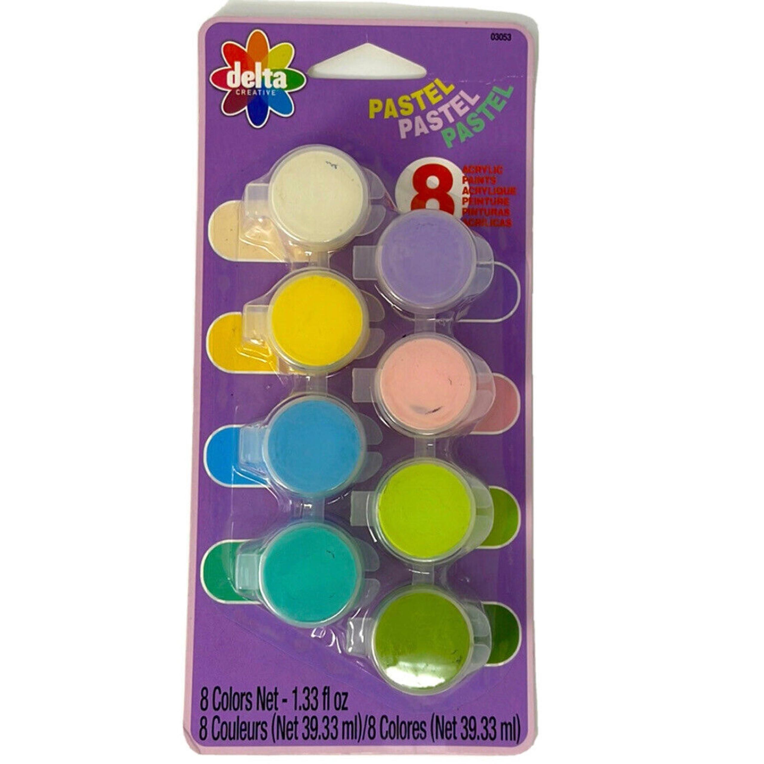 Delta Creative Paint Set 8 Ceramcoat Acrylic Paint Colors 0.166 fl Pastel New