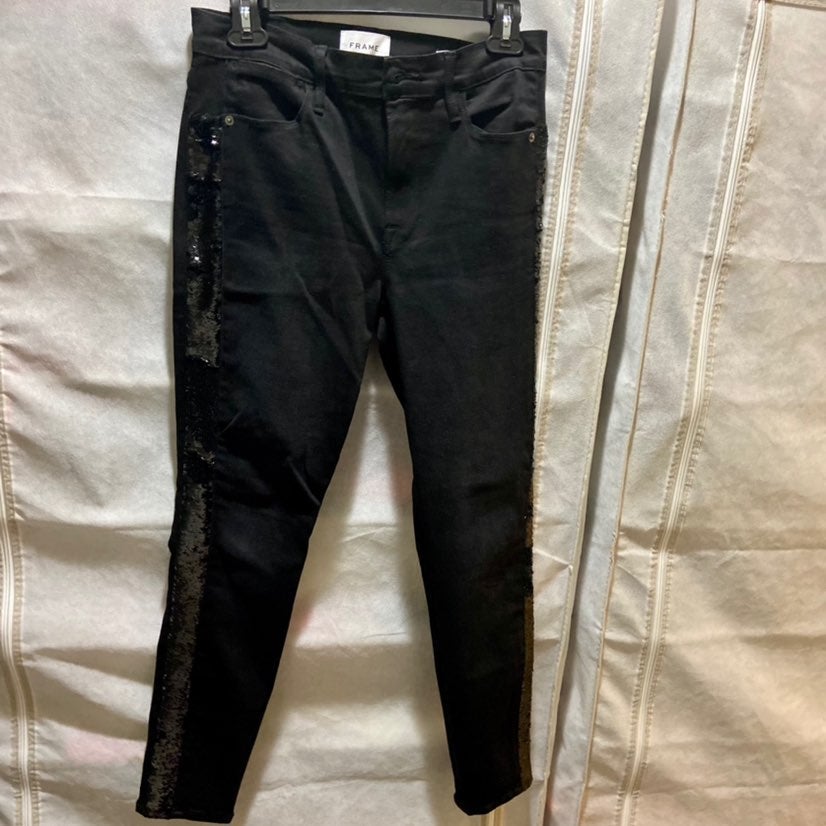 Frame skinny Jeans with sequins on the sides