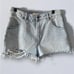 (30) ROLLA’S | Distressed “Dusters” High Rise Slim Cut Off Premium Denim Shorts