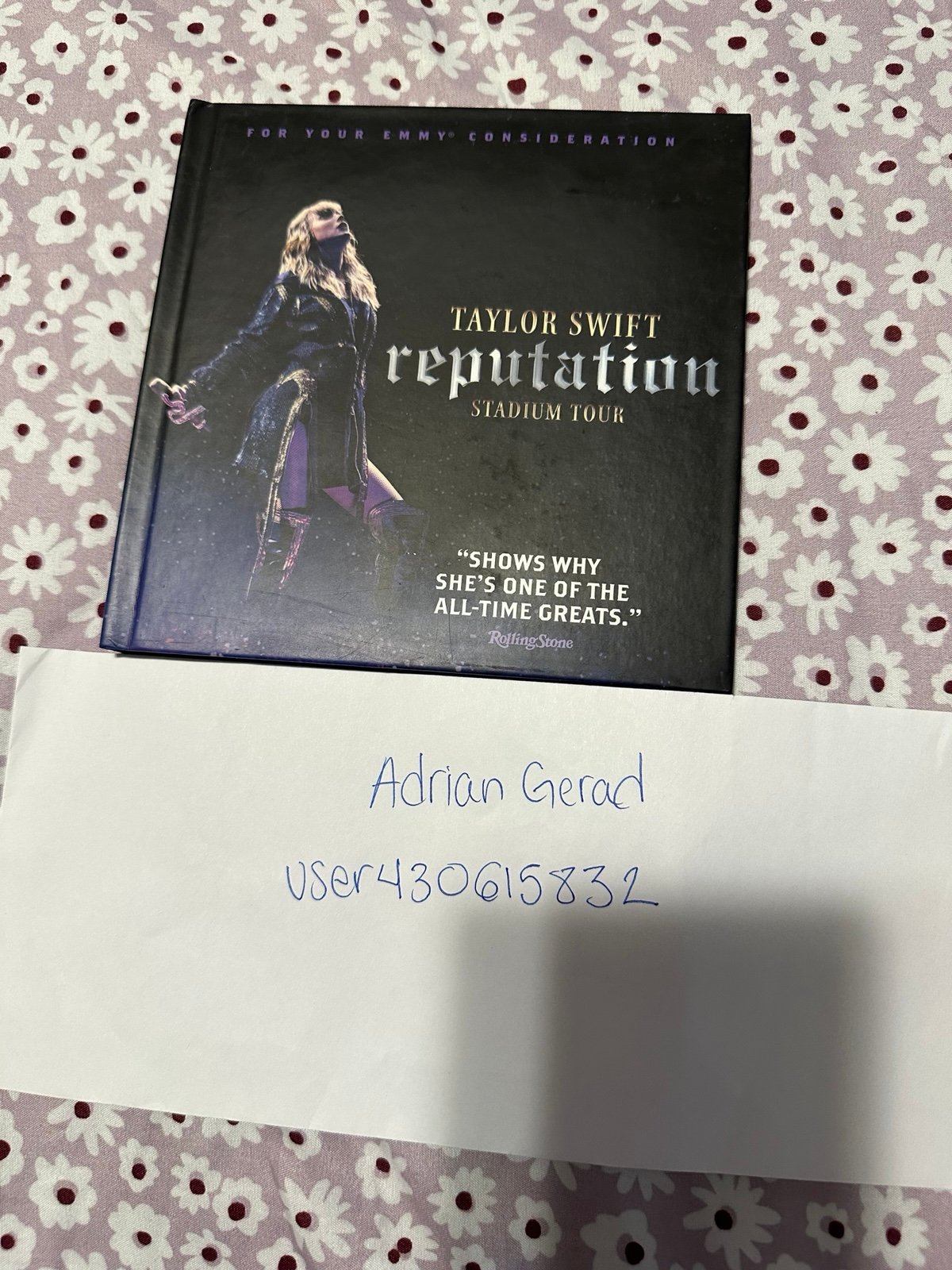 Taylor Swift FYC Rep Stadium Tour DVD.