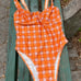 Faithful the Brand Mona check swimsuit one piece