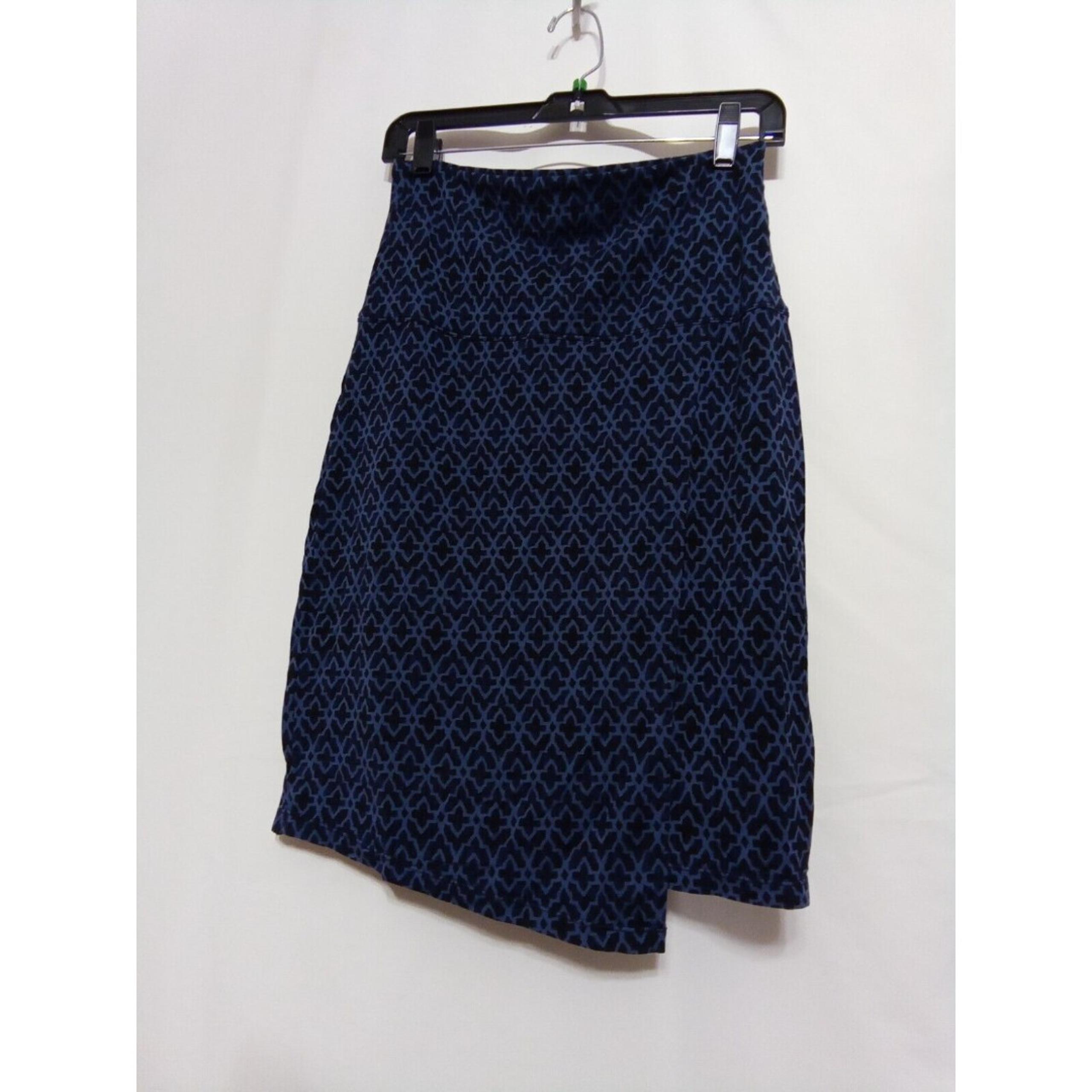Athleta Skirt Womens Small Blue Pull On Stretch Knee Length- 9026