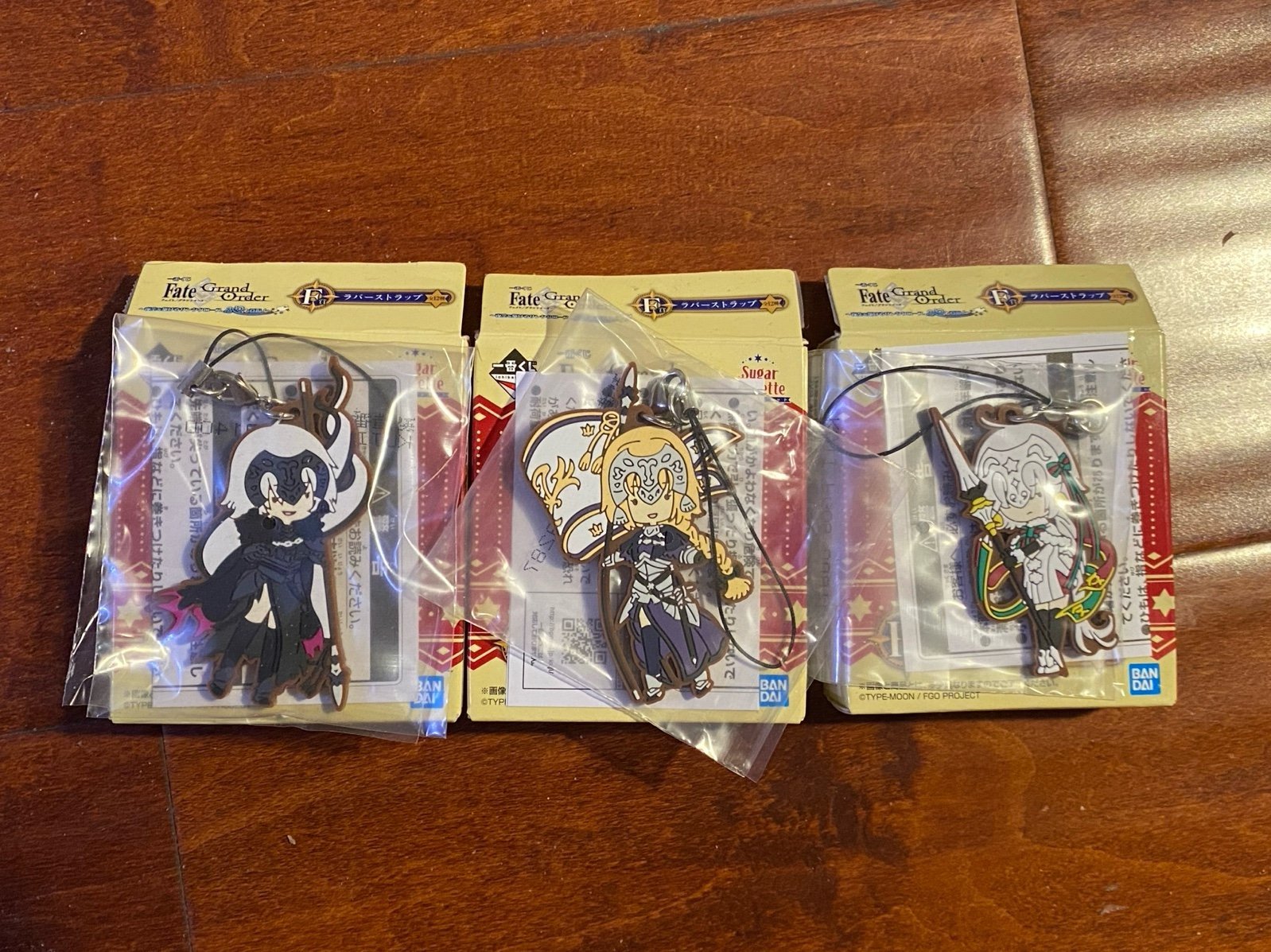 FGO Jeanne d'Arc (w/Alter & Lily) Sugar Pochette Rubber Strap Keychain BANDAI