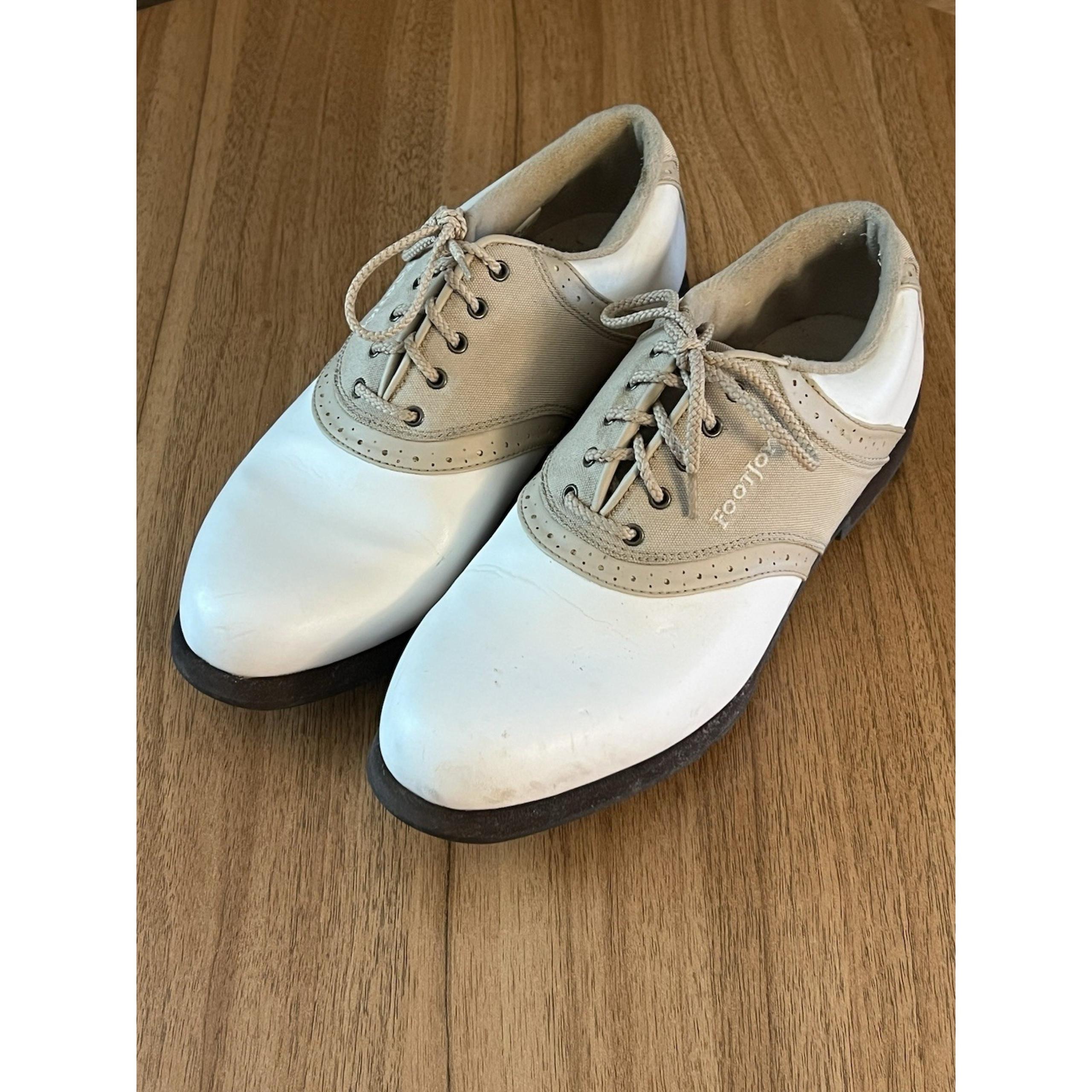 FootJoy GreenJoys Mens Golf Shoes US Size 8.5 Lace Up Saddle