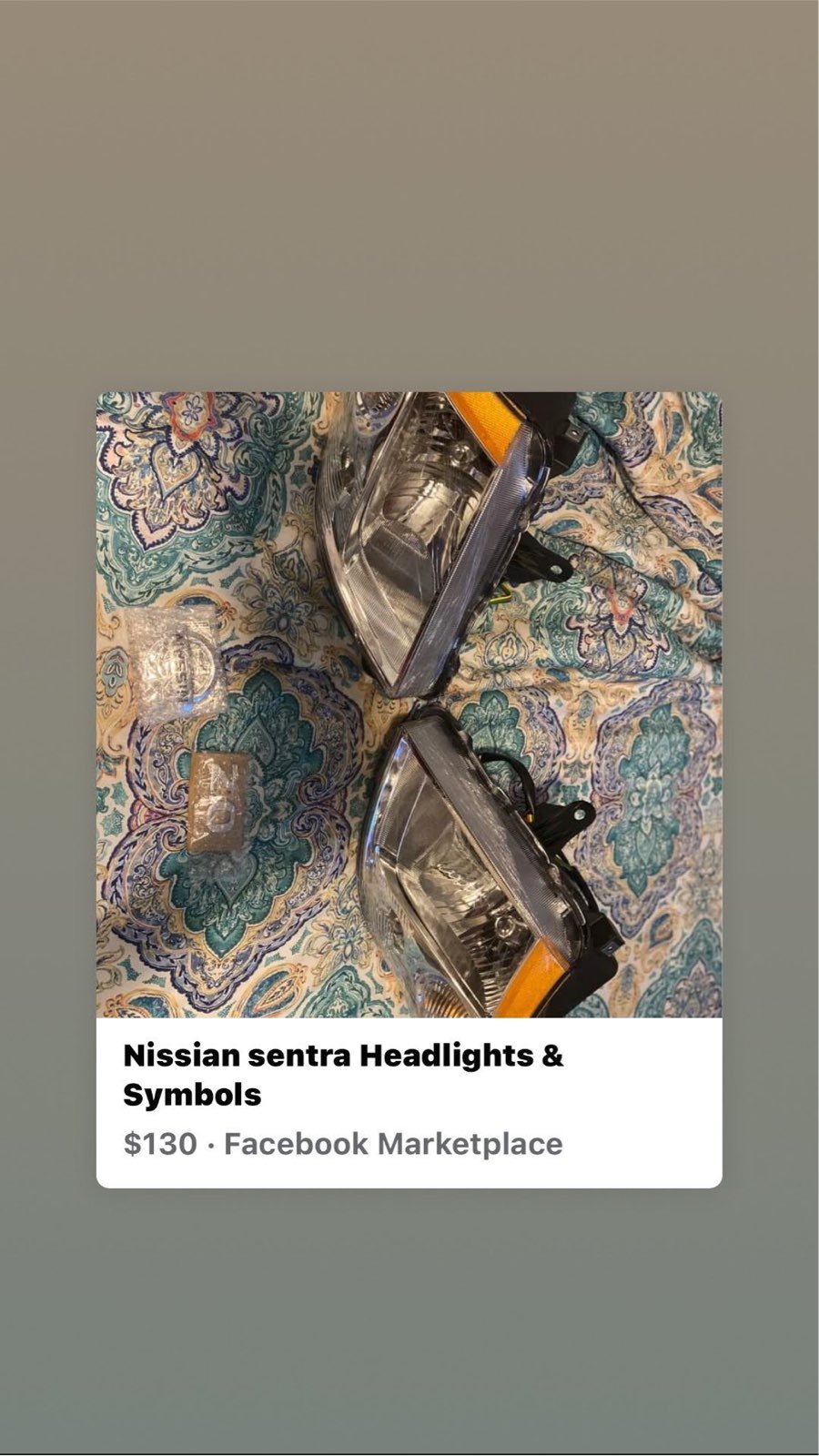Nissian sentra Headlights & Symbols