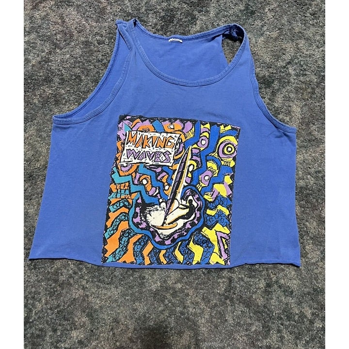 Vintage Surf Sailing “Making Waves” Crop Top Tank Top