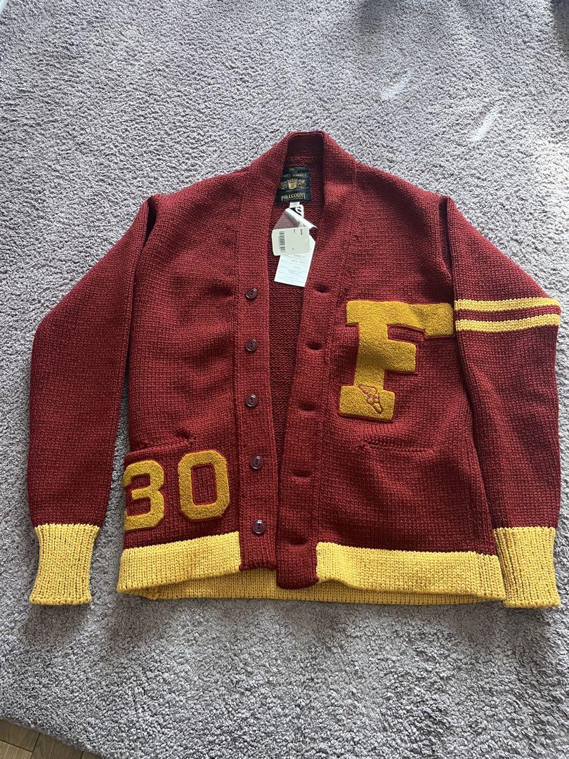 FULLCOUNT Burgundy Cardigan Size 38