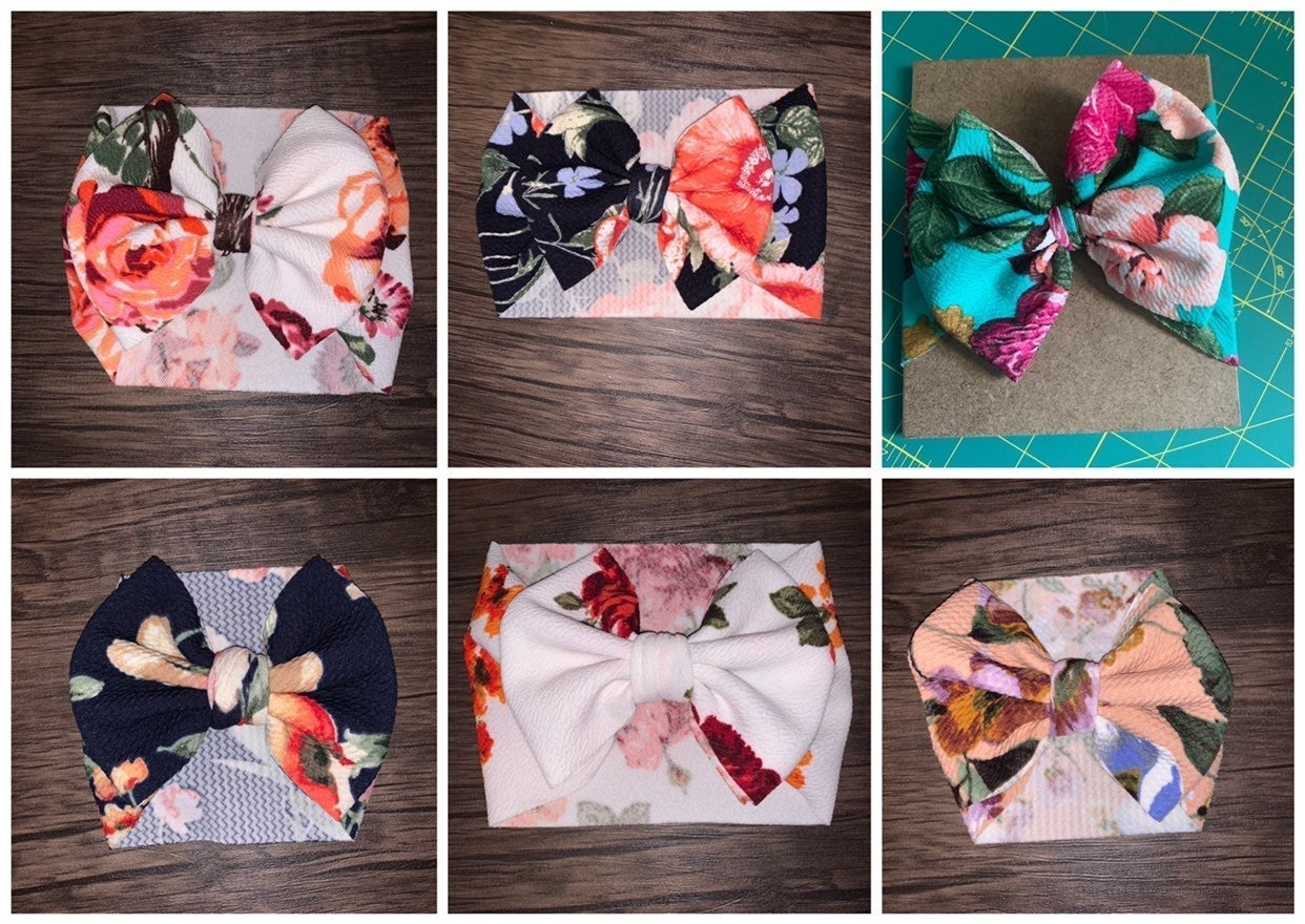 Floral Bow headwraps Bundle