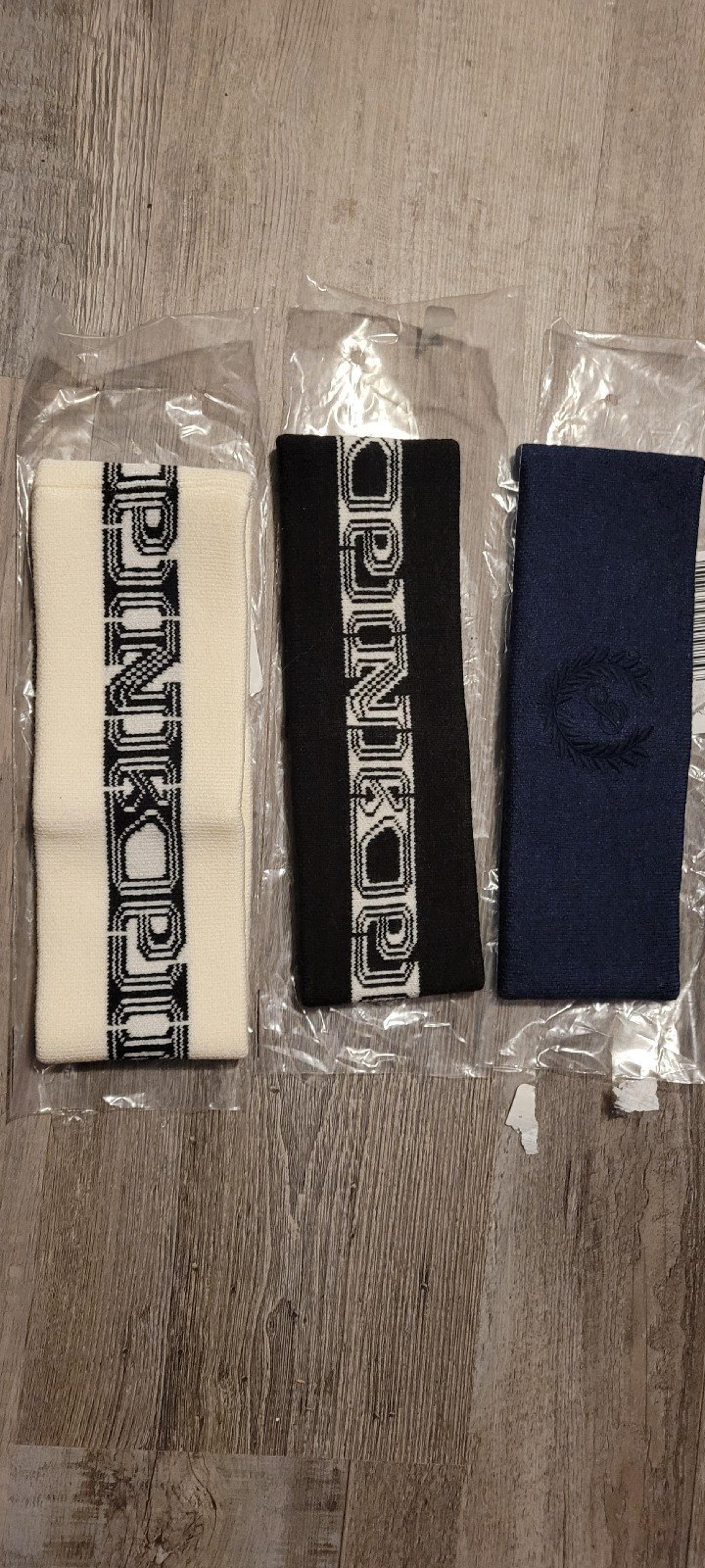 BRAND NEW-Bundle 3 Pc Pink Headband Set - Black, Off White and Blue,Read Post