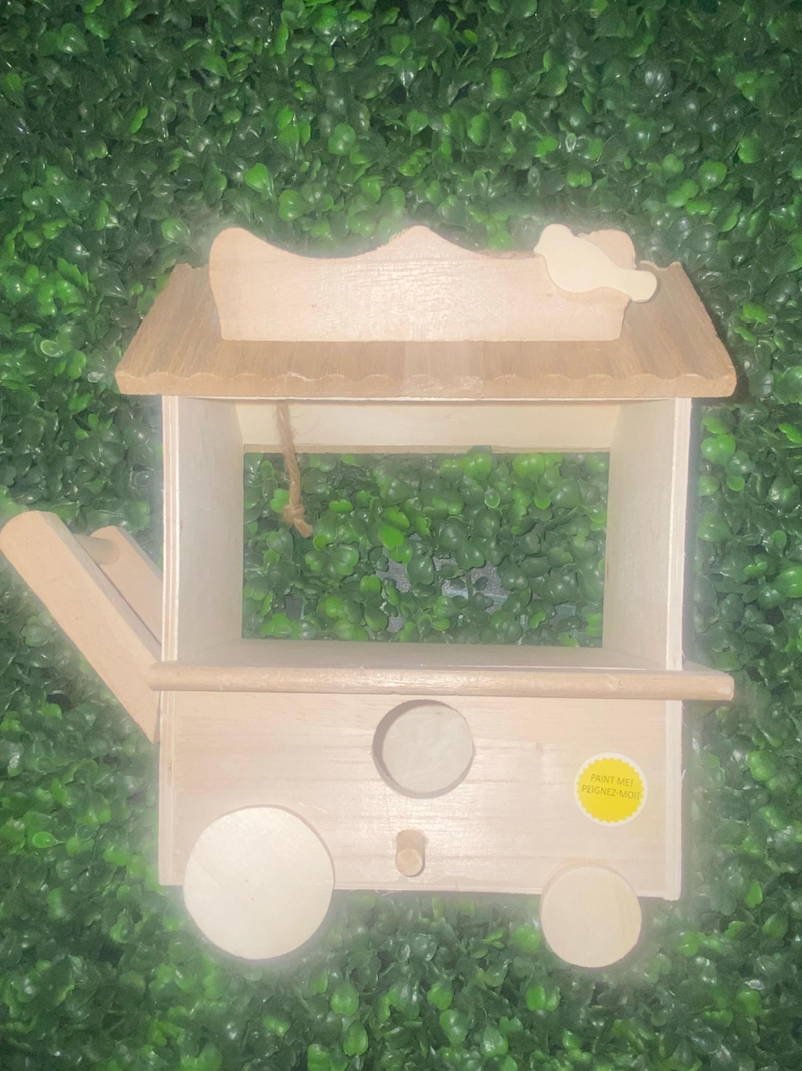 New DYI Wooden cart Bird House