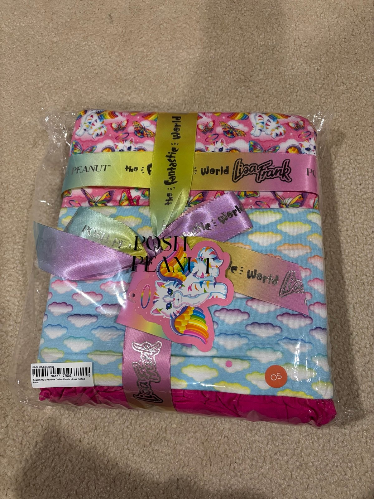 Posh Peanut Luxe Ruffled Patoo Lisa Frank Angel Kitty