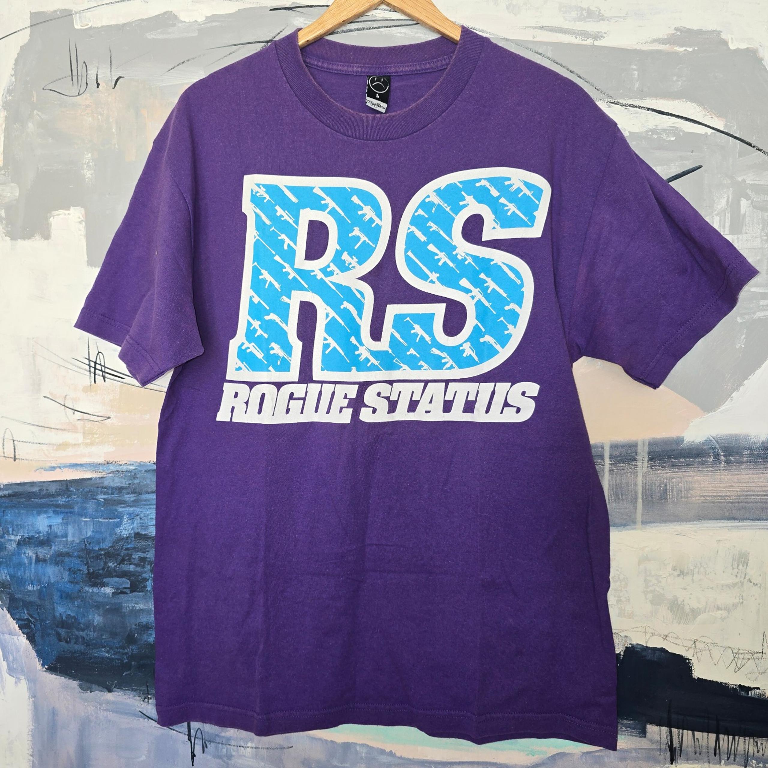 Rogue Status Purple/Teal Tshirt Mens Size Large