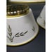 Vintage White And Gold Small Tole Lamp Shades Set Of 4