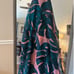 Women's Mumu Mini Dress Size XS Green Pink Leaf Print