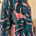 Women's Mumu Mini Dress Size XS Green Pink Leaf Print